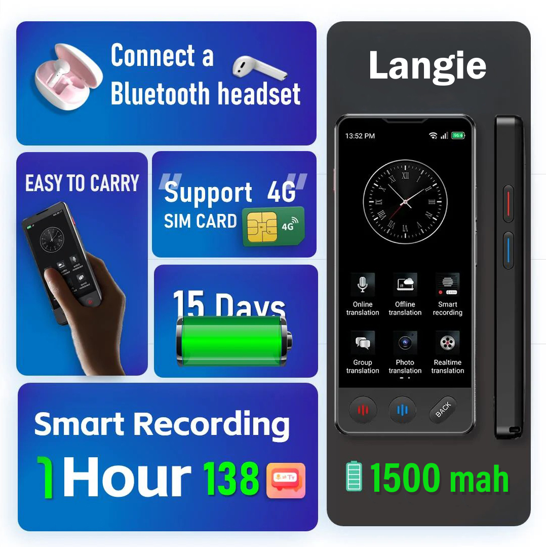 поддержка bluetooth-гарнитуры langie s3, срок службы батареи